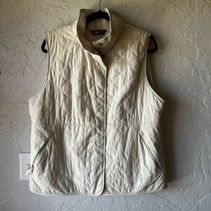 The North Face Cream Quilted Vest Size XL